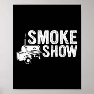Poster Fumaça Mostra Engraçada Churrasco Grelha De Carne