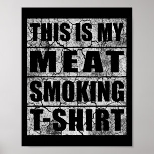 Poster Fumador de churrasco - Vintage Smoking Byr-b-que F