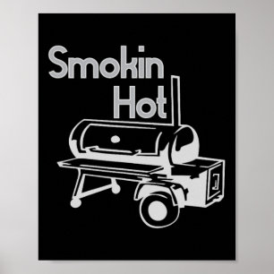 Poster Fumando Camisa Engraçada De Fumante Com Churrasco