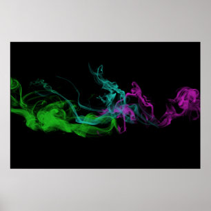 Poster Fumo abstrato colorido de Vape