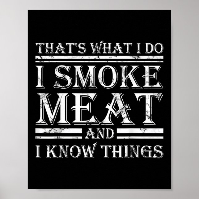 Poster Fumo Carne E Sei Coisas Engraçadas Fumante De Chur (Frente)