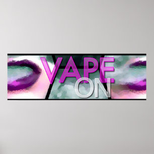 Póster Fumo cor-de-rosa Vapeon dos lábios