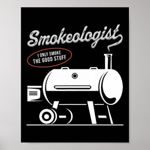 Poster Fumologista Pai Churrasco Fumante Engraçado Fumant