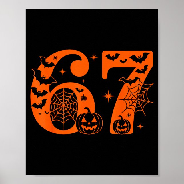 Poster Fun Six Seven 6 7 Meme Design Couples Halloween  (Frente)