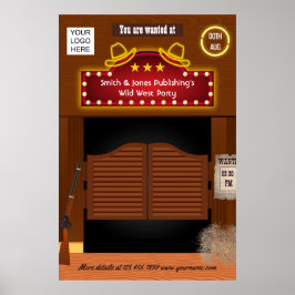 Poster Função Corporativa do Velho Oeste adicionar logoti