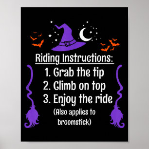 Poster Função Halloween Adulto Sarcasmo Humor Bruxa Monta