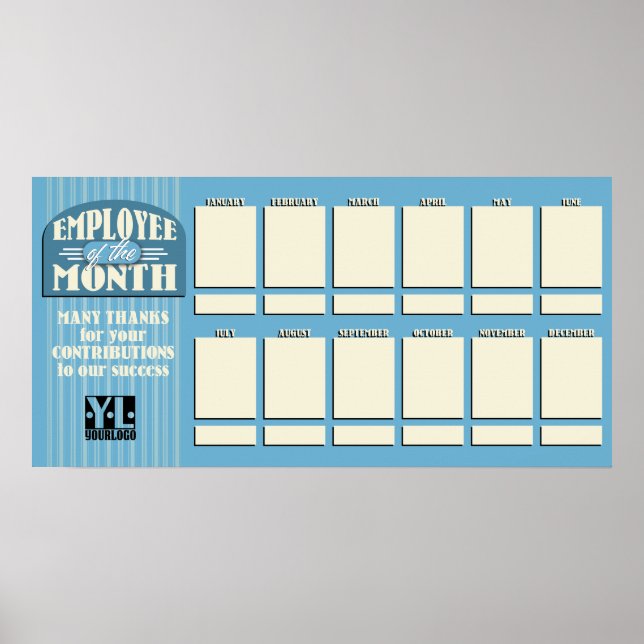 Poster Funcionário de cor personalizado da exibição de fo (Frente)