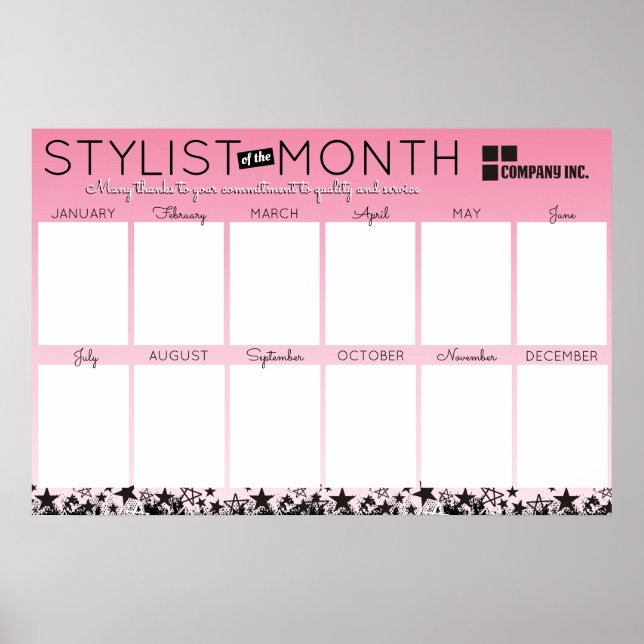 Poster Funcionário de estilista de fotos do reconheciment (Frente)