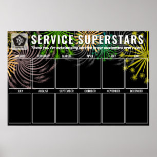 Poster Funcionário de exibição de fotos do Fireworks do m