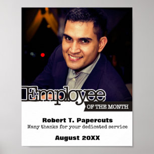Poster Funcionário de fotografia personalizado do certifi
