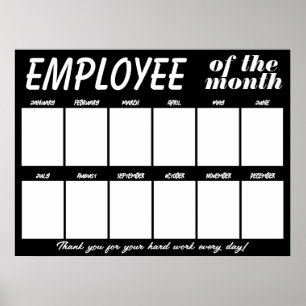 Poster Funcionário de fotos a cores personalizadas da exi