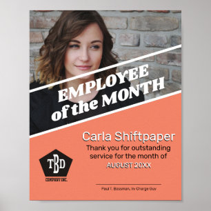 Poster Funcionário fotográfico do prêmio de reconheciment