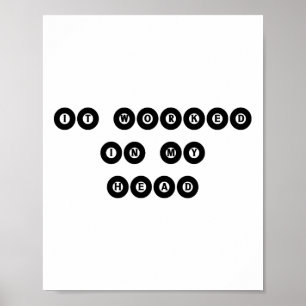 Poster Funcionou Na Minha Cabeça - Jogadores De Piscina B