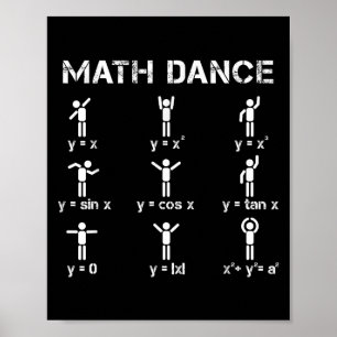 Poster Funções algébricas da dança matemática Camisa de p