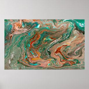 Poster Fundo abstrato acrílico mármore. Marbling ardois