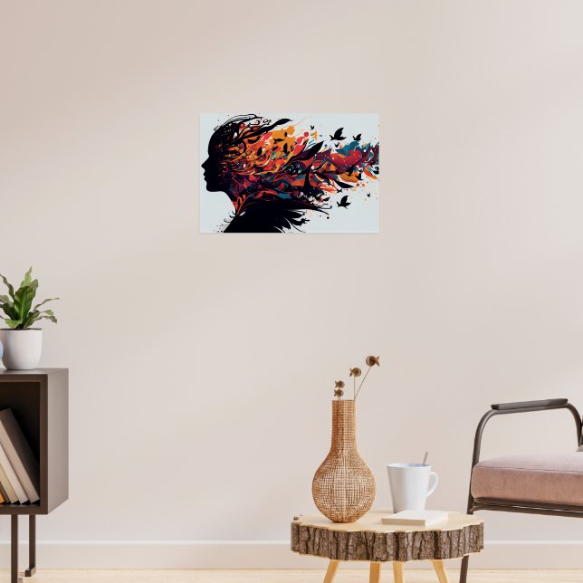 Poster Fundo abstrato colorido (Sala de Estar 3)