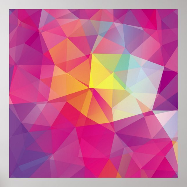 Poster fundo abstrato, hipster, cor, funk, o (Frente)