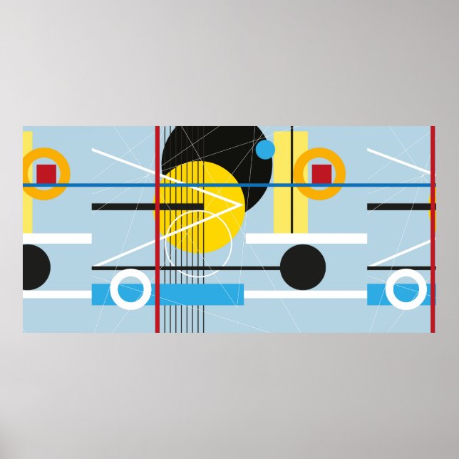 Poster fundo abstrato multicolorido do obj geométrico (Frente)