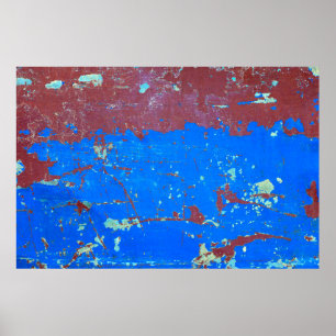 Poster Fundo abstrato, Textura enferrujada de aço colorid