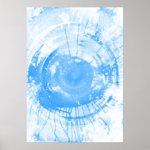 Póster Fundo azul abstrato da aguarela, textura