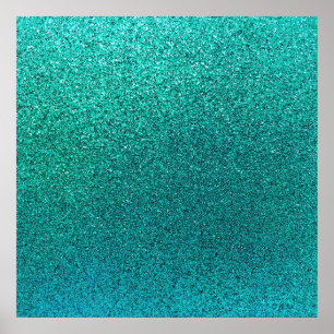 Póster Fundo Azul Azul Turquoise Faux Azul