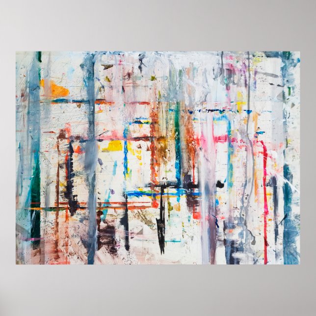 Poster Fundo colorido moderno. Arte, contemporânea, moder (Frente)