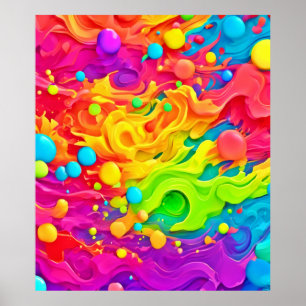 Poster Fundo com Explosão de Cor