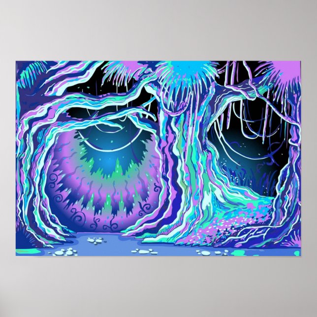 Poster Fundo da Floresta de Luz Negra Magic Tale (Frente)