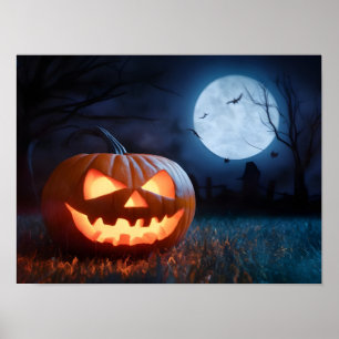 Poster Fundo de Abóbora do Halloween Festivo
