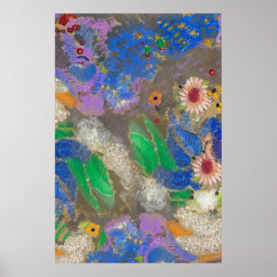 Poster Fundo de abstrato de Odilon Redon.LGE