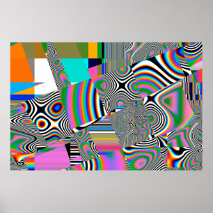 Poster Fundo de abstrato vibrante. Padrão colorido. Geo