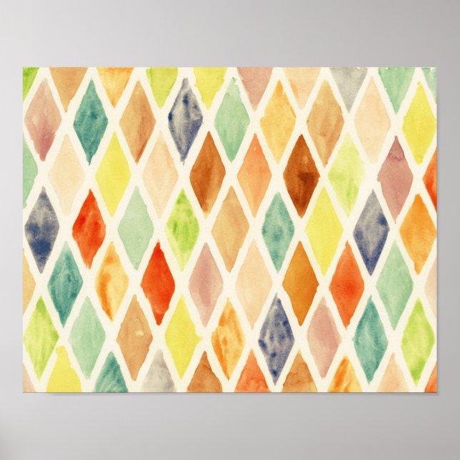 Póster Fundo de Aquarela (Frente)