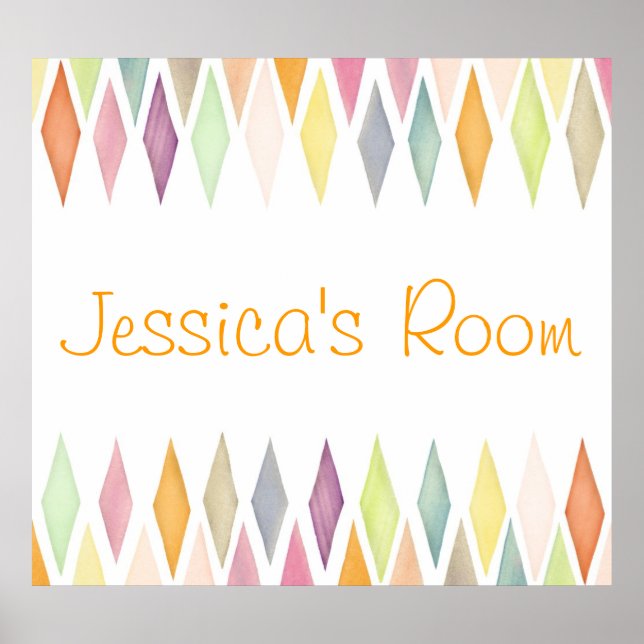 Póster Fundo de aquarela projetado (Frente)