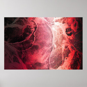 Poster Fundo de Arte Moderna com Pintura a Álcool abstrat