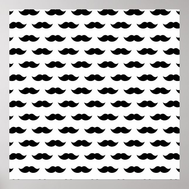 Poster Fundo de Bigode Preto (Frente)