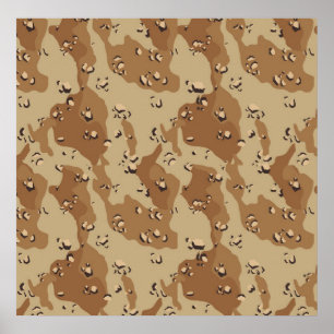 Poster Fundo de Camuflagem do Deserto Militar