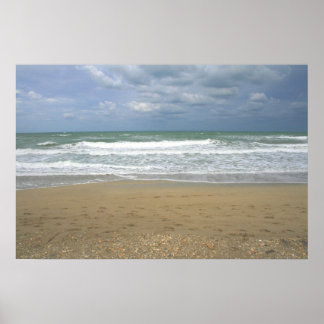 Poster Fundo de Céu de Areia Oceânica Desvanecido