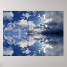 Poster Fundo de chamada de vídeo das nuvens de Moody