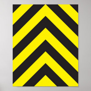 Poster Fundo De Chevron Preto E Amarelo