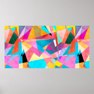 Poster fundo de cor d'água abstrato com diferenças