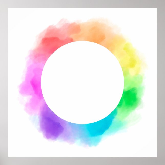 Poster Fundo de desenho de aquarela (Frente)