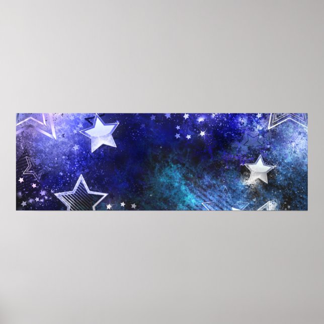 Poster Fundo de Espaço com Estrelas (Frente)