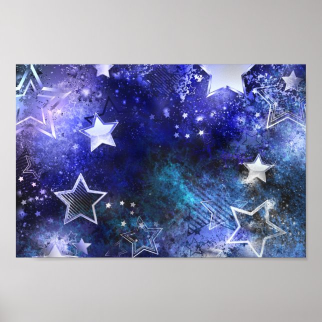 Poster Fundo de Espaço com Estrelas (Frente)