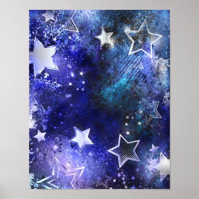 Poster Fundo de Espaço com Estrelas (Frente)