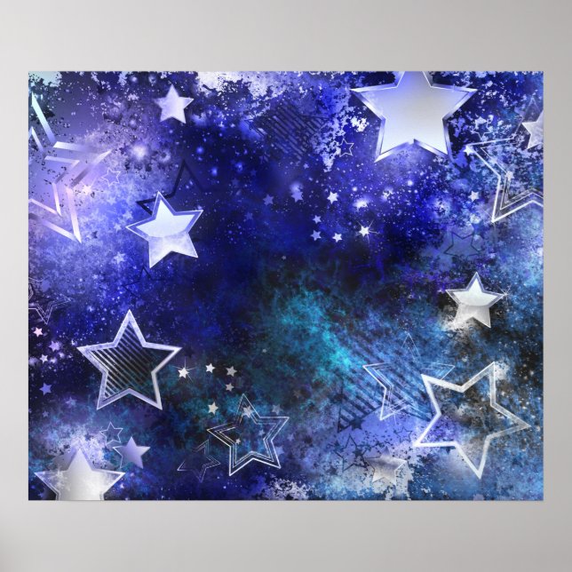 Poster Fundo de Espaço com Estrelas (Frente)