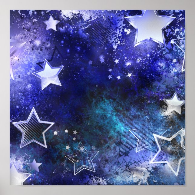 Poster Fundo de Espaço com Estrelas (Frente)