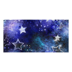 Póster Fundo de Espaço com Estrelas