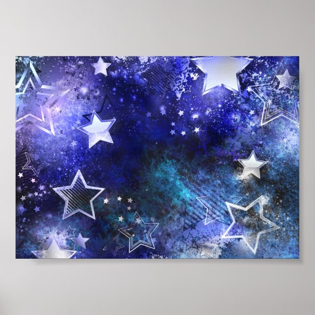 Poster Fundo de Espaço com Estrelas (Frente)