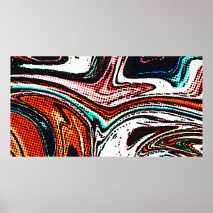Poster fundo de espiral abstrato. Textura de tinta líquid