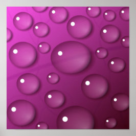 Póster Fundo de Gota de Água Rosa